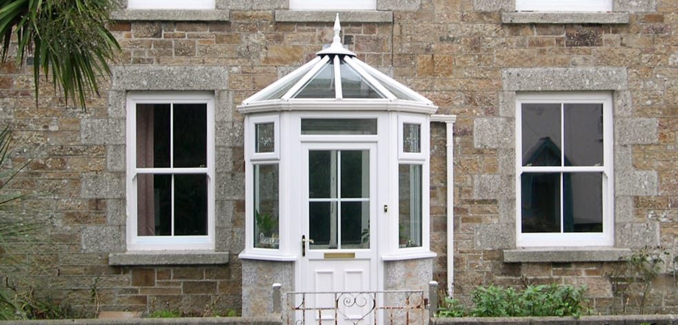 uPVC porch designed and installed in Cornwall by Philip Whear