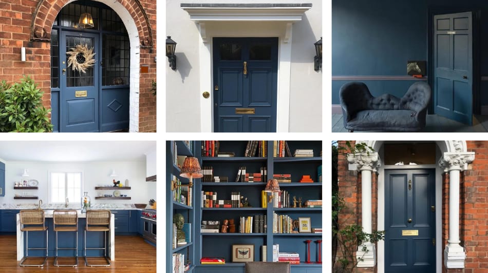 Farrow and Ball Stiffkey Blue Doors Windows